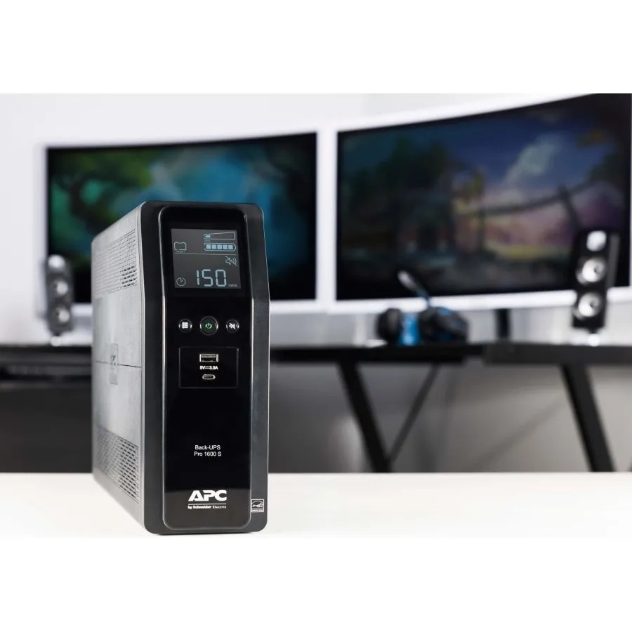 Джерело безперебійного живлення APC Back-UPS Pro S 1600VA/960W USB, 6+2 C13 (BR1600SI) - мініатюра 4