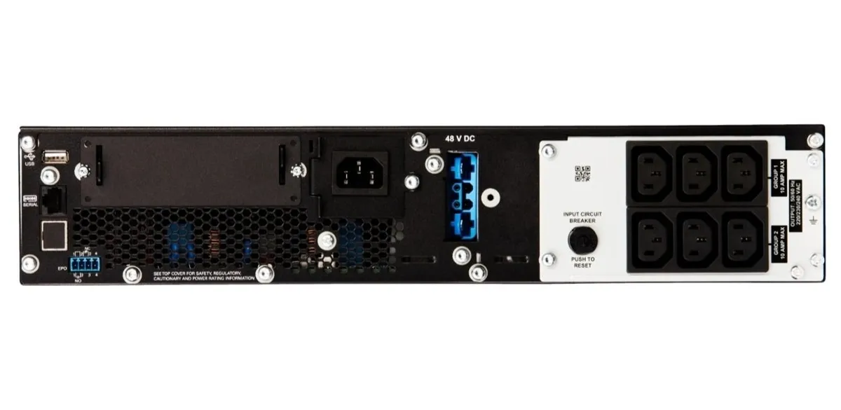 Джерело безперебійного живлення APC Smart-UPS Online 1000VA/1000W, RM 2U, LCD, USB, RS232, Network Card (SRT1000RMXLI-NC) - зображення 1