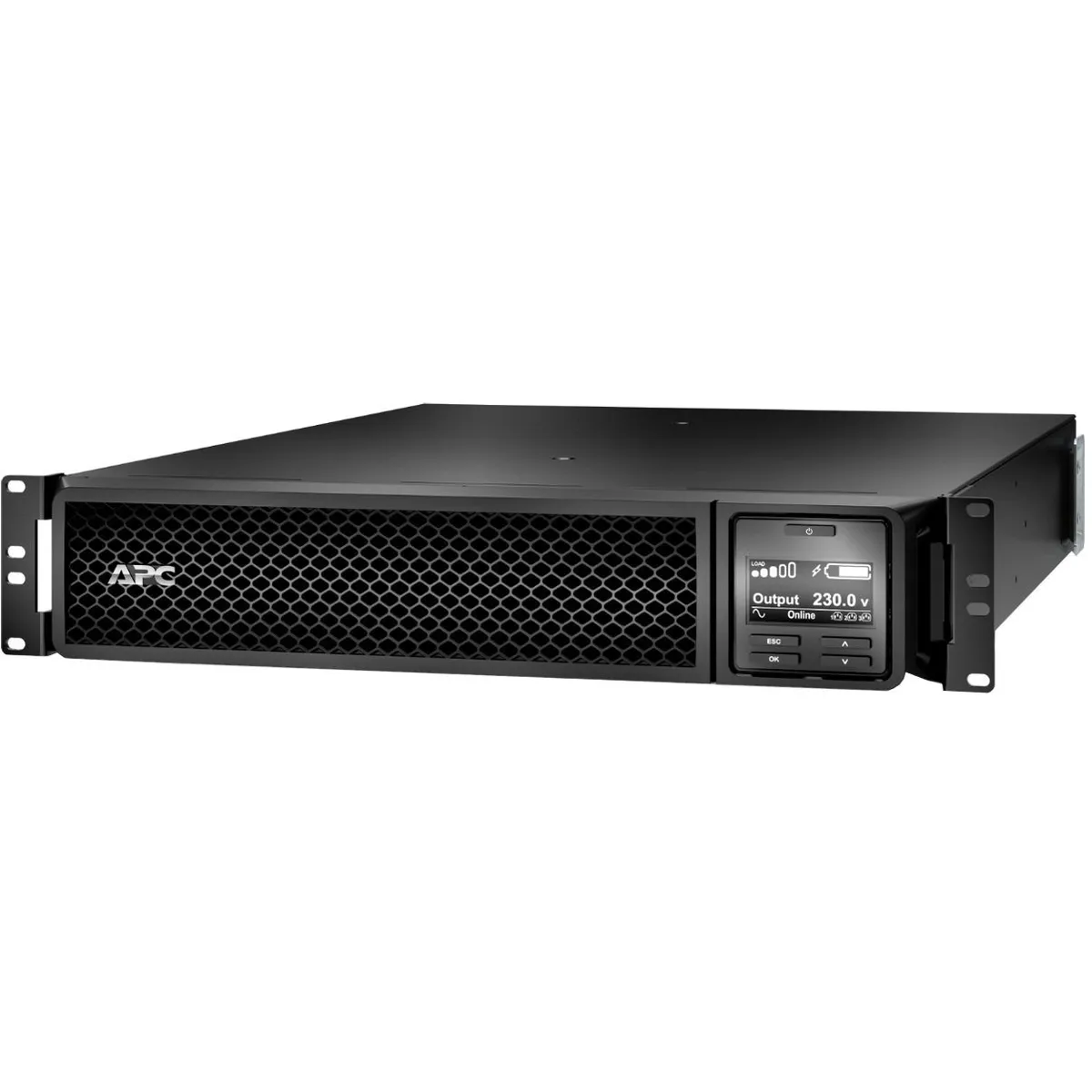 Джерело безперебійного живлення APC Smart-UPS Online 1000VA/1000W, RM 2U, LCD, USB, RS232, Network Card (SRT1000RMXLI-NC) - мініатюра 2