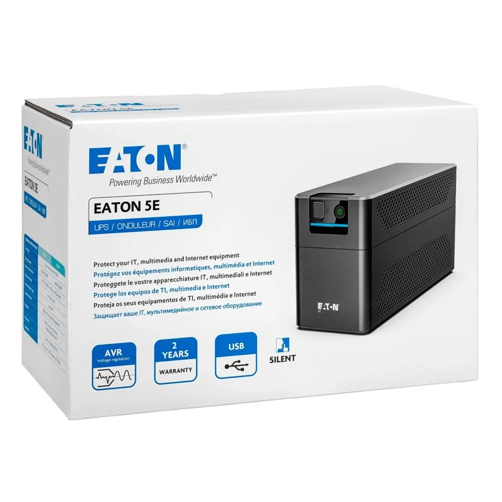 Джерело безперебійного живлення Eaton 5E G2, 900VA/480W, USB, 2xSchuko пластик (5E900UD) - мініатюра 3