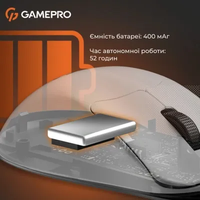 Мишка GamePro Genesis  Avenger Wireless/Bluetooth/USB-C White (GM096W) - мініатюра 8