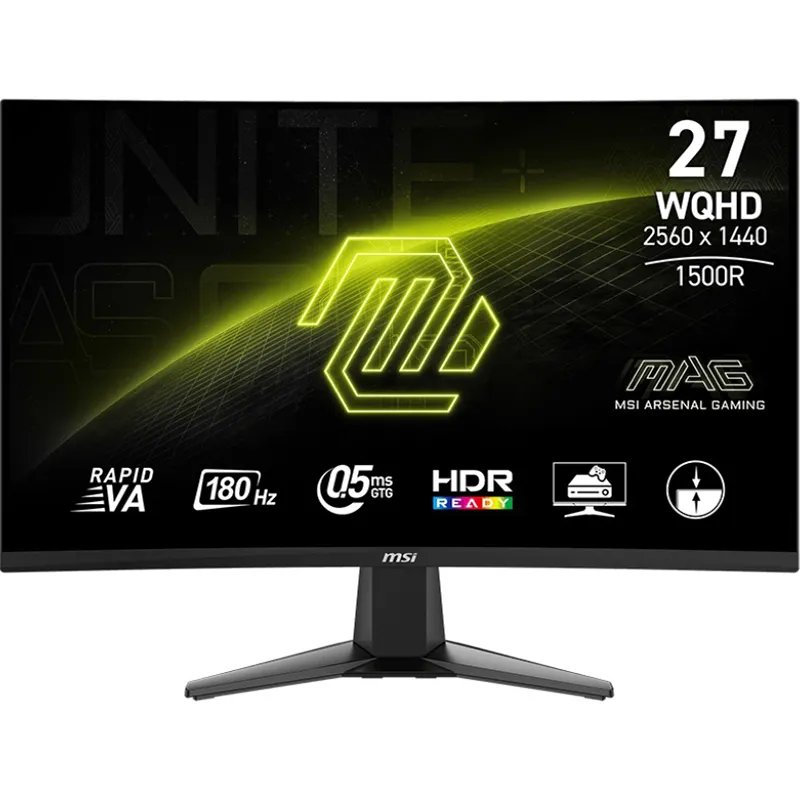 Монітор MSI 27" MAG 27CQ6F VA Black Curved 180Hz - мініатюра 5