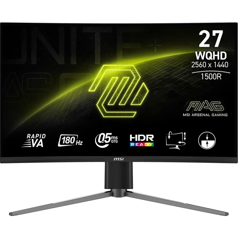 Монітор MSI 27" MAG 27CQ6PF VA Black Curved 180Hz - мініатюра 5