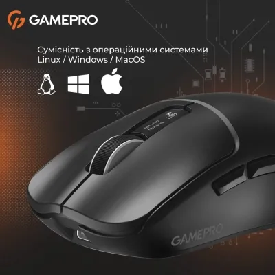 Мишка GamePro Genesis Ranker Wireless/Bluetooth/USB-C Black (GM012B) - мініатюра 10