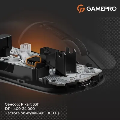 Мишка GamePro Genesis Ranker Wireless/Bluetooth/USB-C Black (GM012B) - мініатюра 2