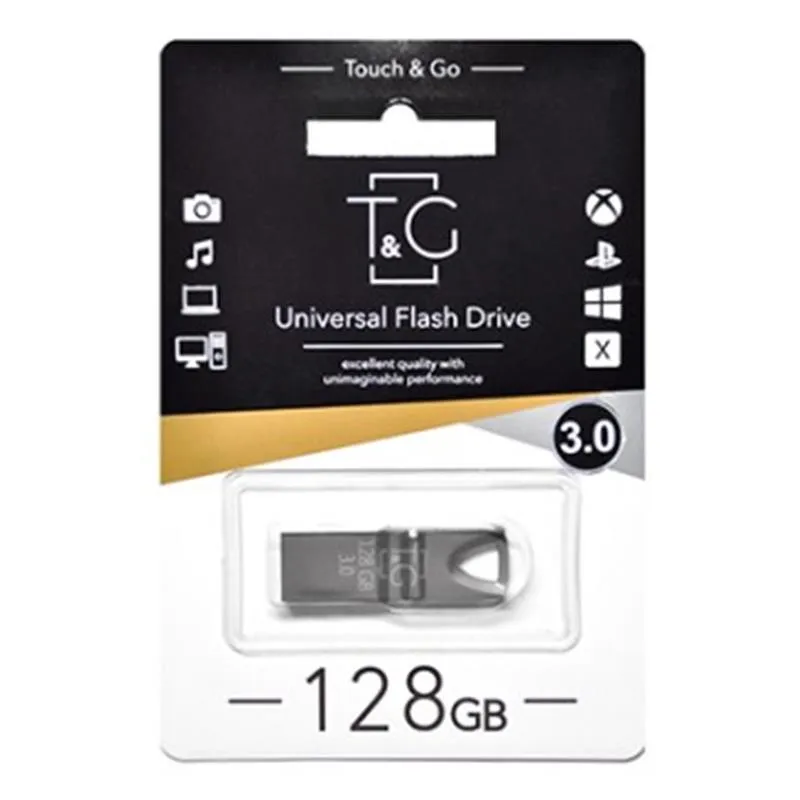Флеш-накопичувач USB3.0 128GB T&G 117 Metal Series Black (TG117BK-128G3) - мініатюра 2