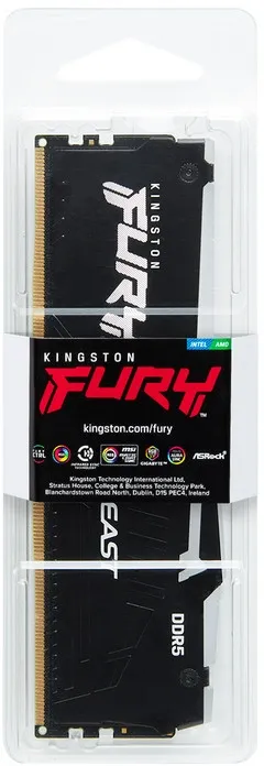 Модуль пам`яті DDR5 16GB/6400 Kingston Fury Beast RGB Black (KF564C32BBA-16) - мініатюра 5