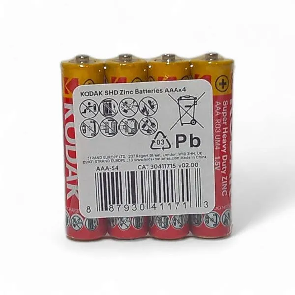 Батарейка Kodak Super Heavy Duty AAA/R3 60шт/уп - мініатюра 3