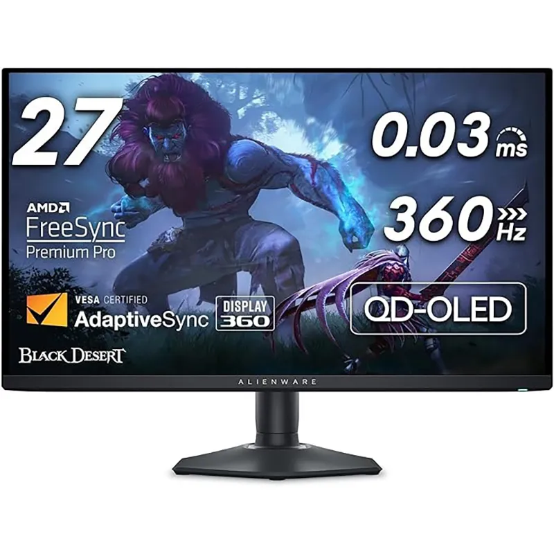 Монітор Dell 26.7" AW2725DF (210-BLHH) QD OLED Black 360Hz - мініатюра 13