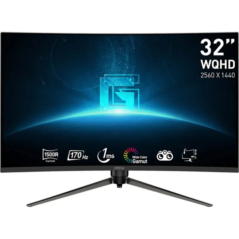 Монiтор MSI 31.5" G32CQ5P VA Black 170Hz - зображення 1