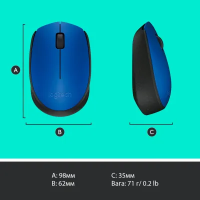 Мишка Logitech M171 Blue (910-004640) - мініатюра 9