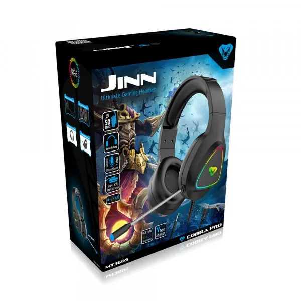 Гарнітура Media-Tech Cobra Pro Jinn RGB Black (MT3605) - мініатюра 6