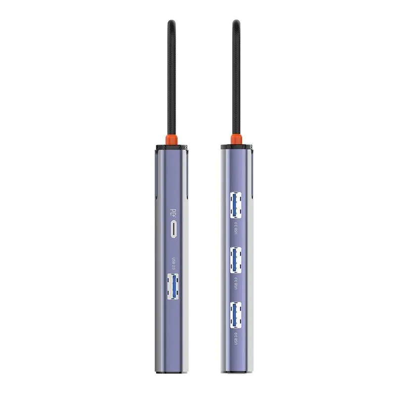 Док-станція СolorWay USB-C 6-в-1 Type C PD 100W/USB3.0х3/USB2.0/RJ45 (CW-HUB03) - мініатюра 6