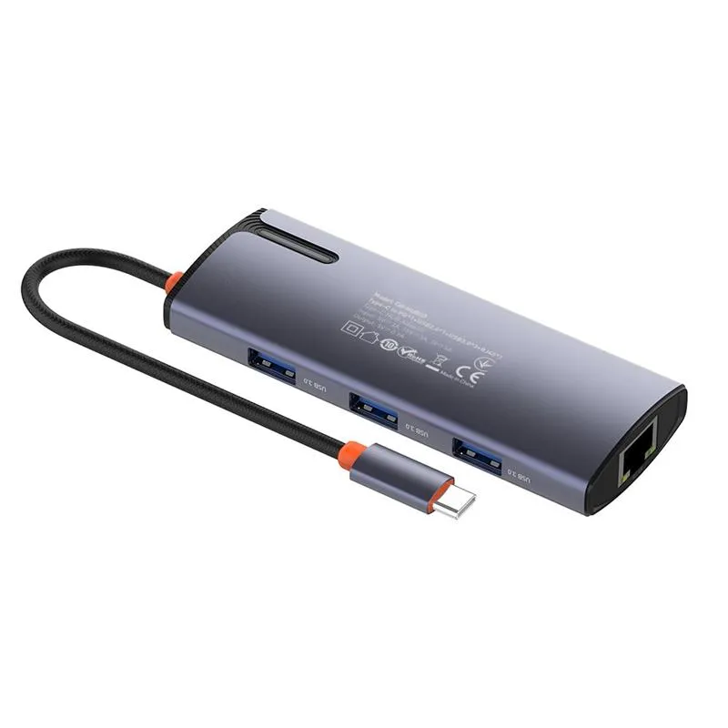 Док-станція СolorWay USB-C 6-в-1 Type C PD 100W/USB3.0х3/USB2.0/RJ45 (CW-HUB03) - мініатюра 7