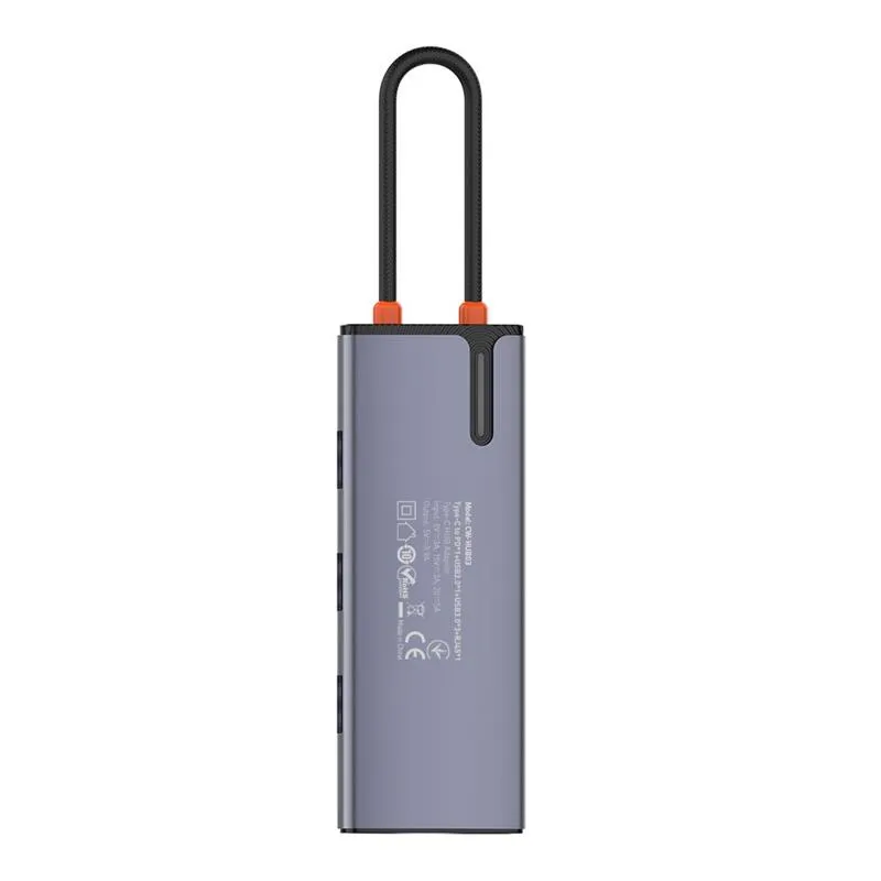 Док-станція СolorWay USB-C 6-в-1 Type C PD 100W/USB3.0х3/USB2.0/RJ45 (CW-HUB03) - мініатюра 8