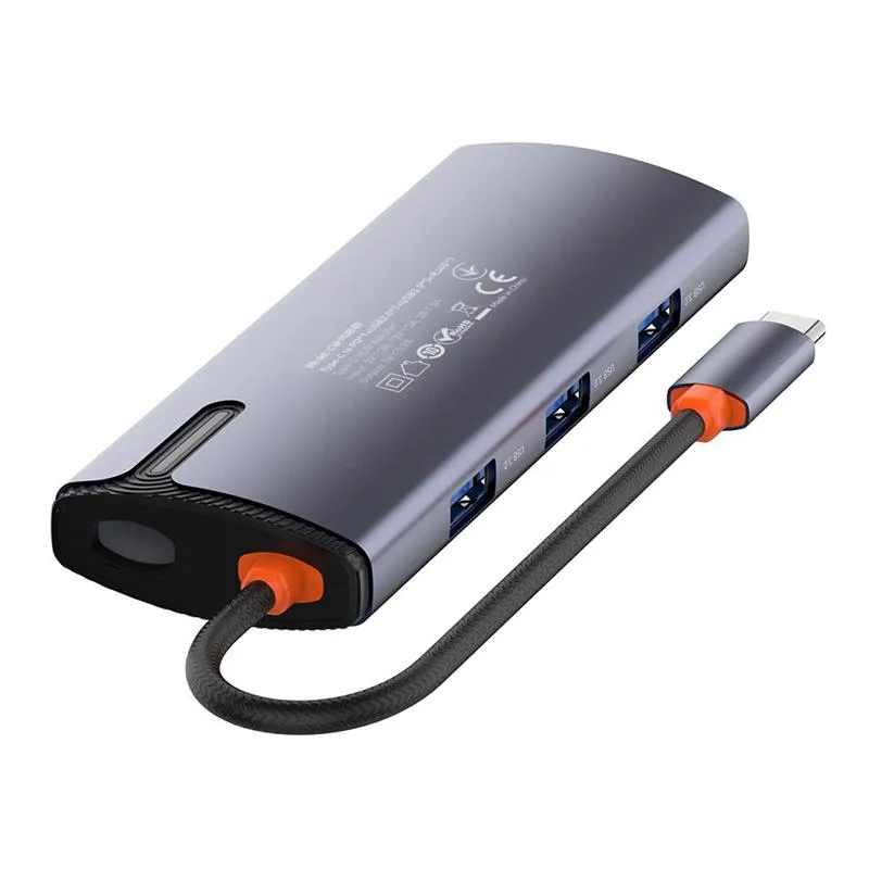 Док-станція СolorWay USB-C 6-в-1 Type C PD 100W/USB3.0х3/USB2.0/RJ45 (CW-HUB03) - мініатюра 9