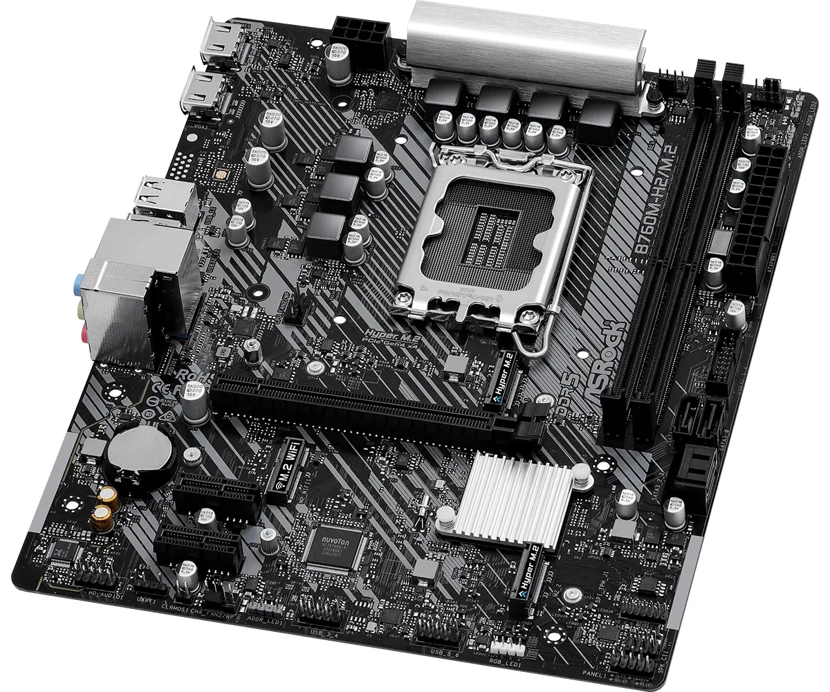 Материнська плата ASRock B760M-H2/M.2 Socket 1700 - мініатюра 2