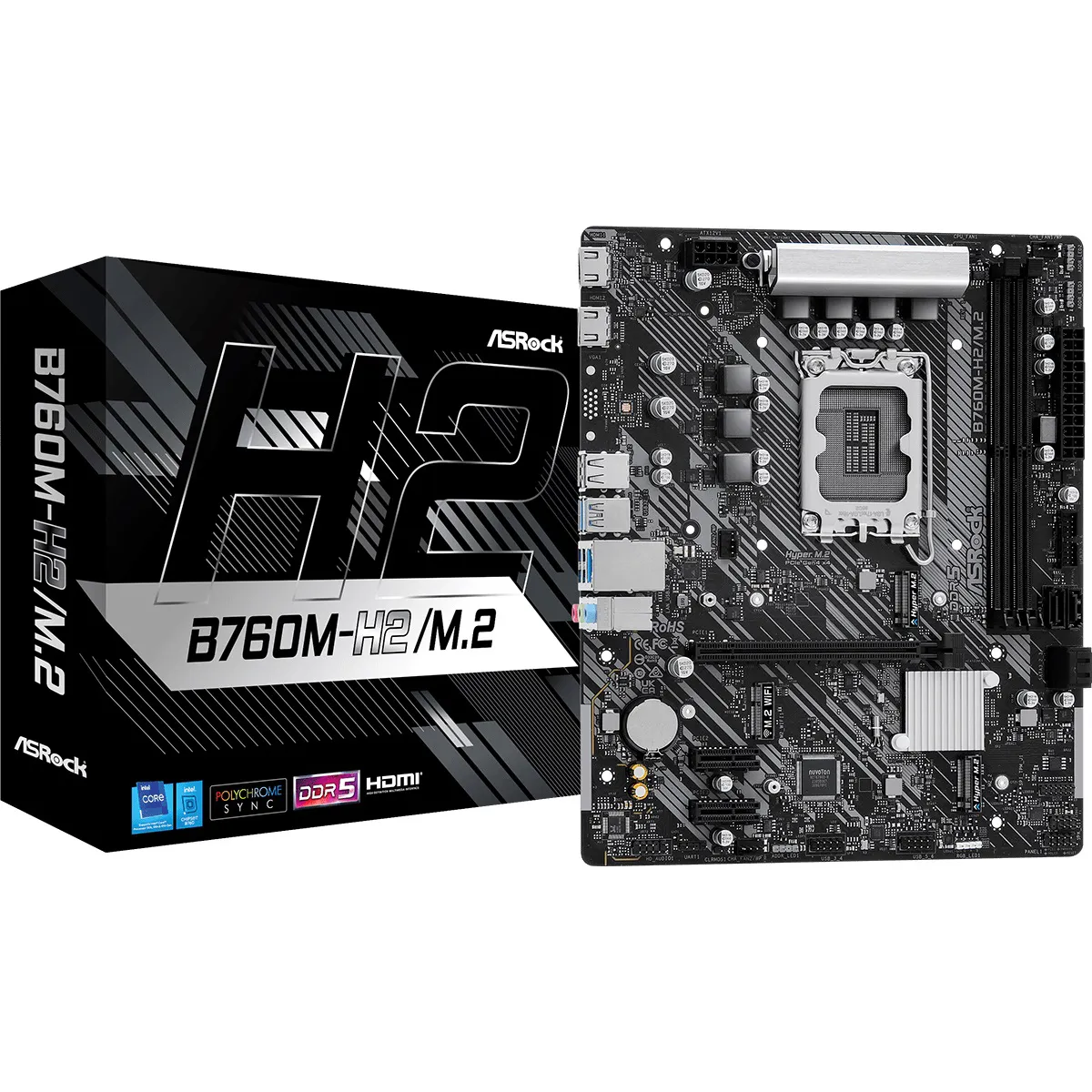 Материнська плата ASRock B760M-H2/M.2 Socket 1700 - мініатюра 5