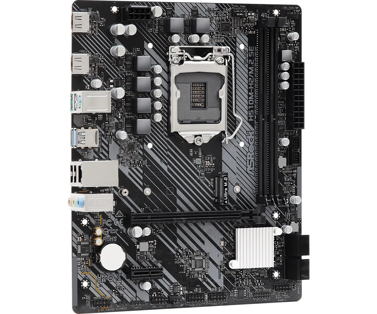 Материнська плата ASRock H510M-H2/M.2 SE Socket 1200 - мініатюра 3