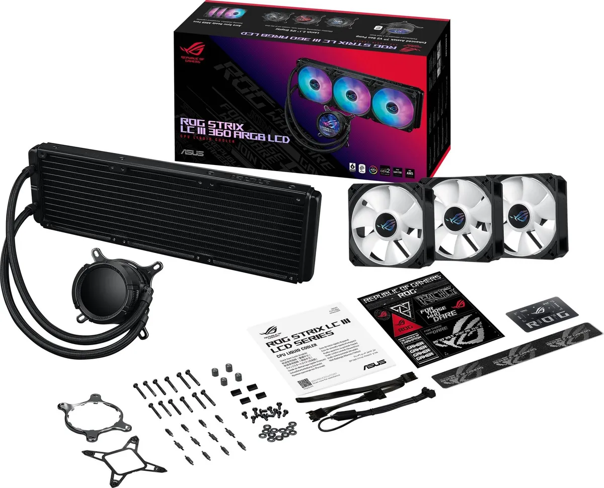 Система водяного охолодження Asus ROG Strix LC III 360 ARGB LCD (90RC00W1-M0UAY0) - мініатюра 5