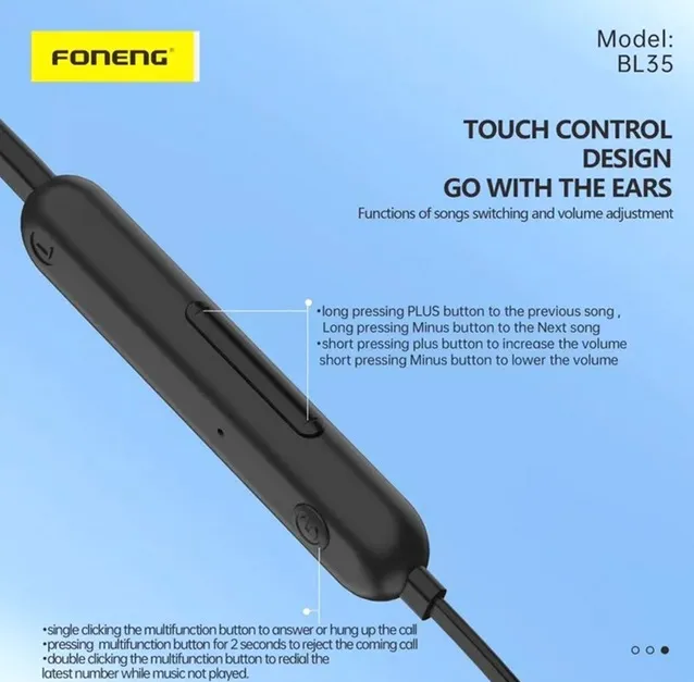 Bluetooth-гарнітура Foneng Neckband Sport (BL35) - мініатюра 6