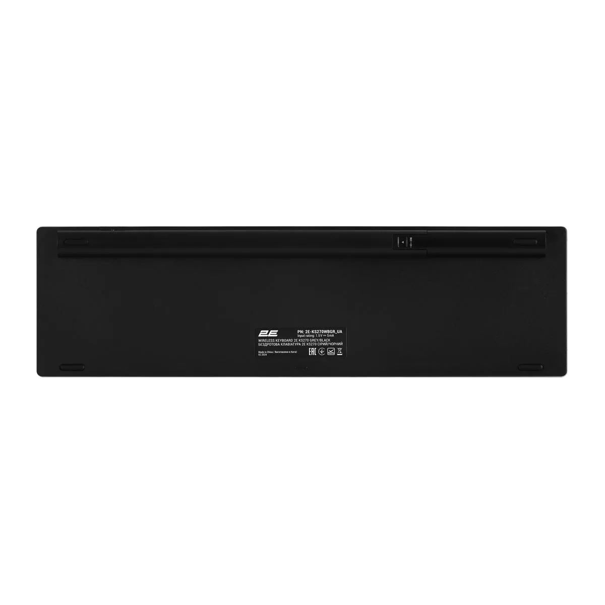 Клавіатура бездротова 2E KS270 WL/BT EN/UKR Grey/Black (2E-KS270WBGR_UA) - мініатюра 3