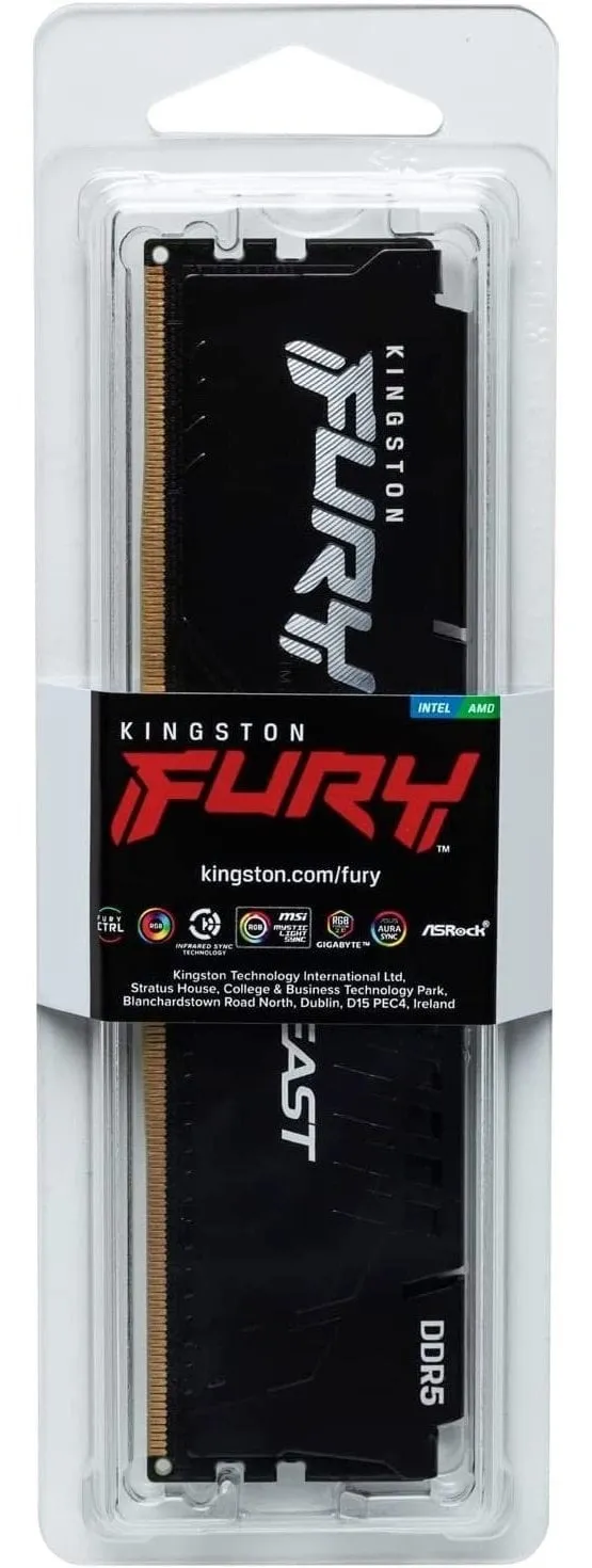 Модуль пам`ятi DDR5 32GB/6000 Kingston Fury Beast Black (KF560C36BBE-32) - мініатюра 4