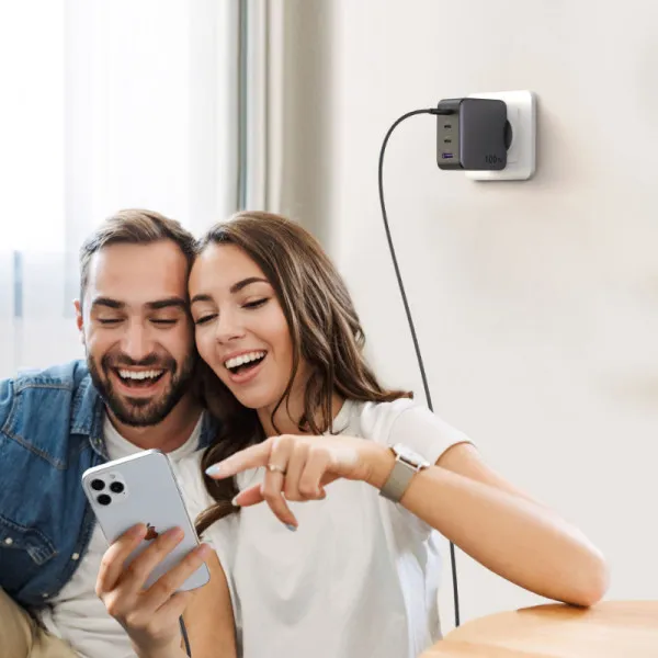 Зарядний пристрій Ugreen CD226 3xUSB 100W (3xUSB-C + USB-A) Black (40747) - мініатюра 6