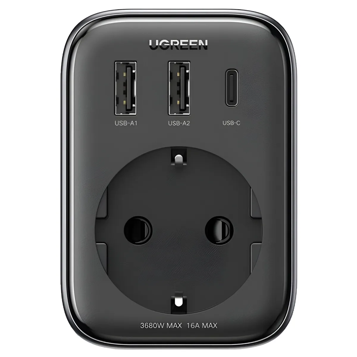 Зарядний пристрій Ugreen CD314 30W Outlet Extender (2хUSB-A+USB-C) Black (90613) - мініатюра 8