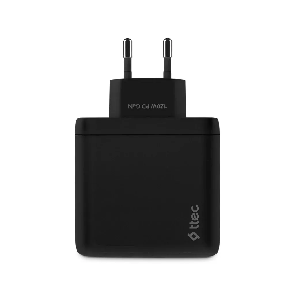 Мережевий зарядний пристрій Ttec SmartCharger Trio GAN 2хUSB-C/USB-A /120Вт Black (2SCG04S) - мініатюра 2