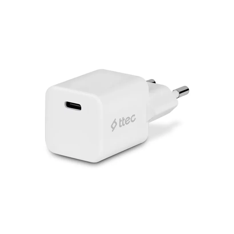 Мережевий зарядний пристрій Ttec SmartCharger USB-C /20Вт White (2SCP01B) - зображення 1