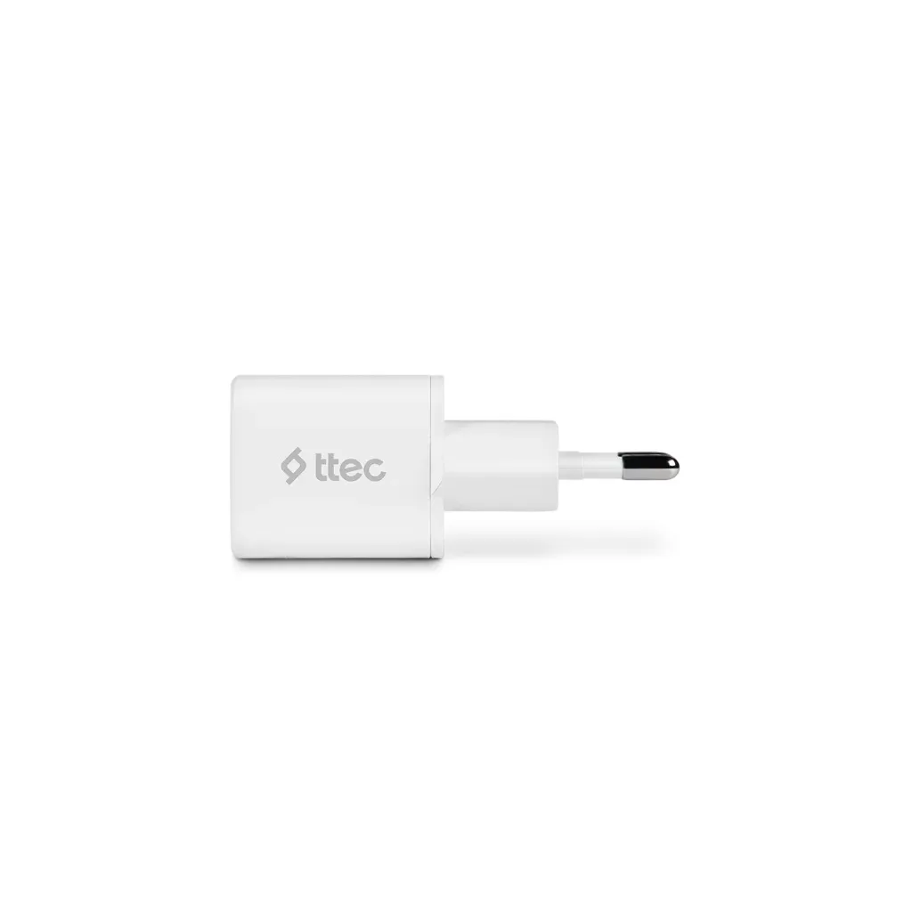 Мережевий зарядний пристрій Ttec SmartCharger USB-C /20Вт White (2SCP01B) - мініатюра 2