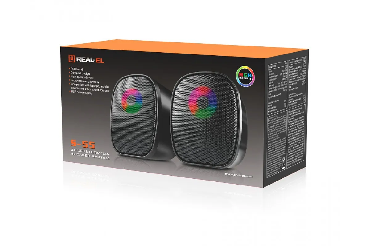Акустична система REAL-EL S-55 Black - мініатюра 5