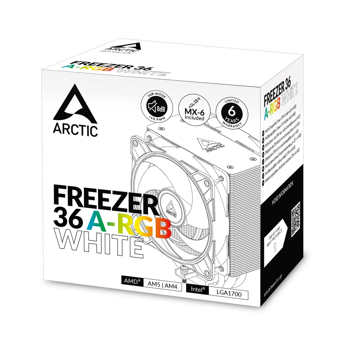 Кулер процесорний Arctic Freezer 36 A-RGB White (ACFRE00125A) - мініатюра 2