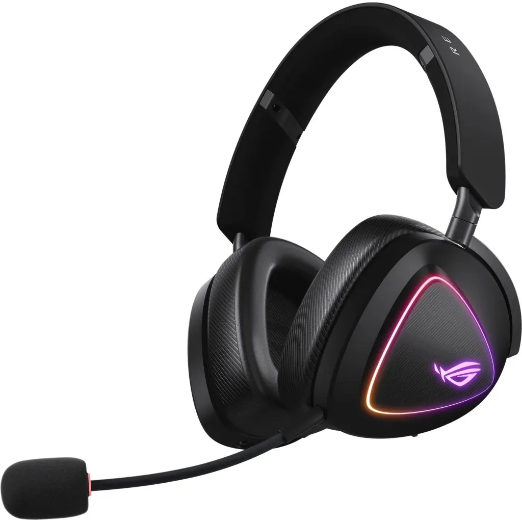 Bluetooth-гарнітура Asus ROG Delta II Wireless Black (90YH03W0-BHUA00) - зображення 1