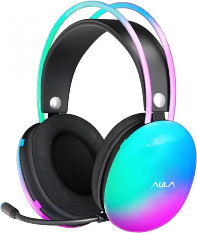 Навушники Aula S505 RGB Transparent Gaming Headset Black (6948391235479) - зображення 1