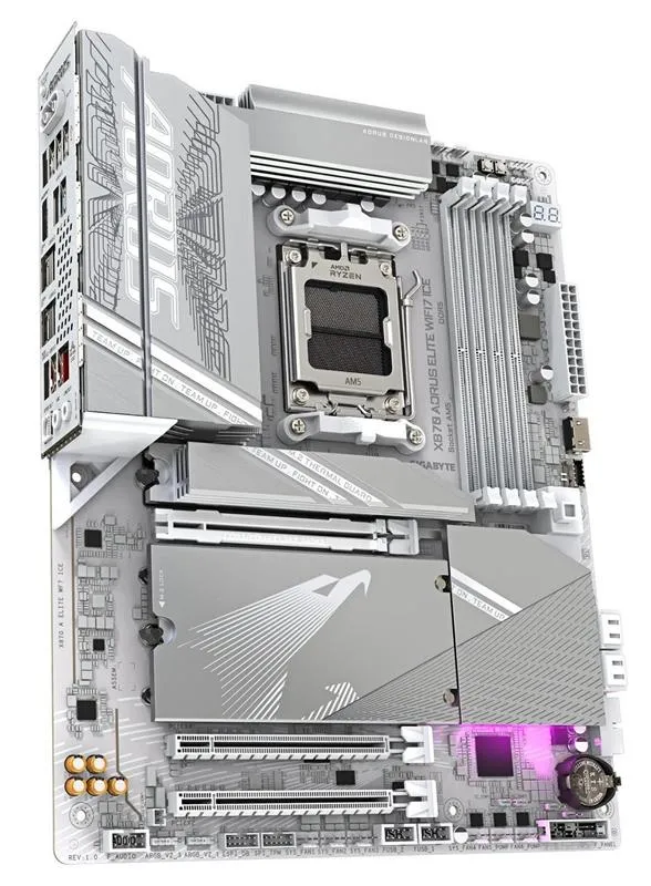 Материнська плата Gigabyte X870 Aorus Elite WiFi7 Ice Socket AM5 - мініатюра 2