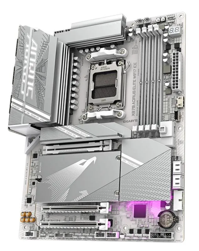Материнська плата Gigabyte X870 Aorus Elite WiFi7 Ice Socket AM5 - мініатюра 3