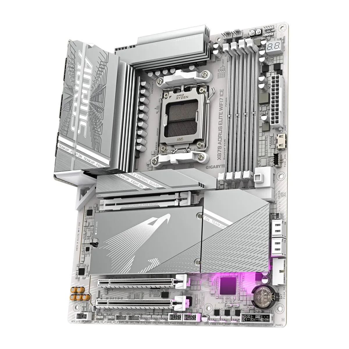 Материнська плата Gigabyte X870 Aorus Elite WiFi7 Ice Socket AM5 - мініатюра 9