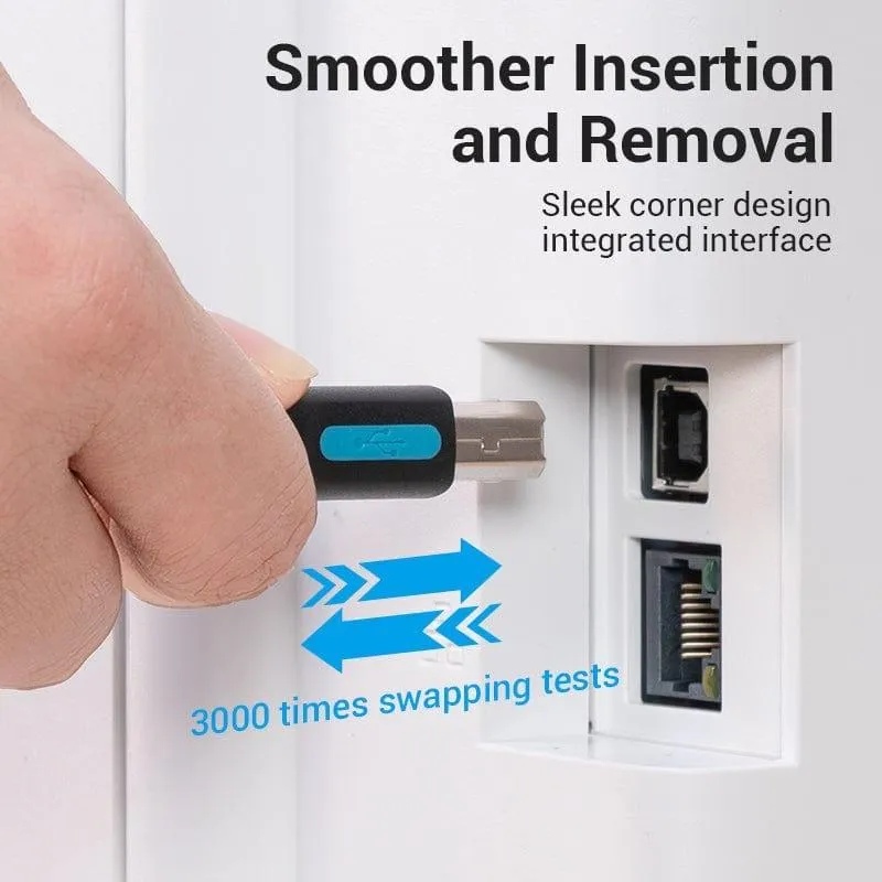 Кабель Vention USB Type-C - USB Type-B (M/M), 2 м, Black (CQUBH) - мініатюра 2