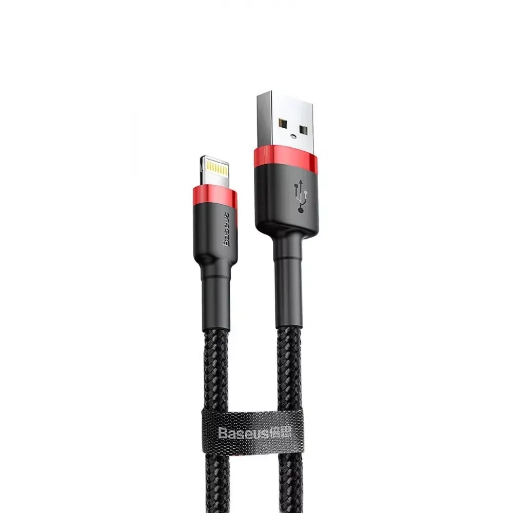 Кабель Baseus Cafule USB - Lightning (M/M), 2.4A, 1 м Black (6953156274976) - зображення 1