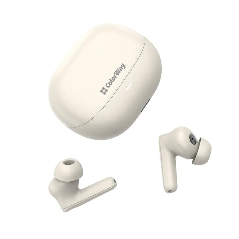 Bluetooth-гарнітура СolorWay Slim TWS-1 Earbuds Long Life Beige (CW-TWS1BE) - мініатюра 2