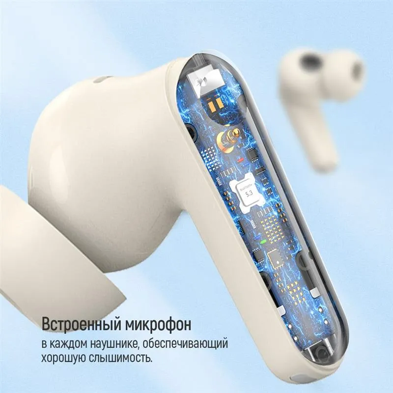 Bluetooth-гарнітура СolorWay Slim TWS-1 Earbuds Long Life Beige (CW-TWS1BE) - мініатюра 24