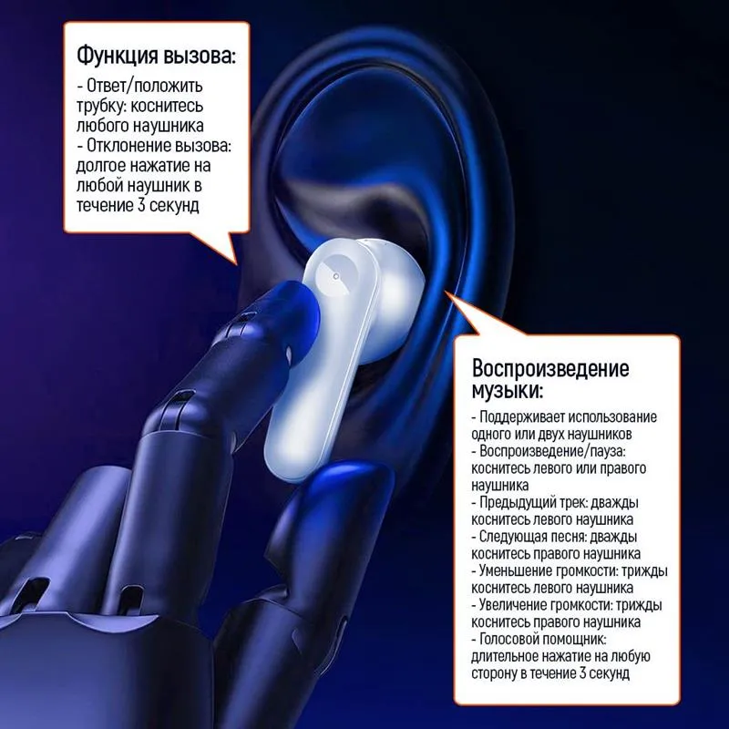 Bluetooth-гарнітура СolorWay Slim TWS-1 Earbuds Long Life Beige (CW-TWS1BE) - мініатюра 25