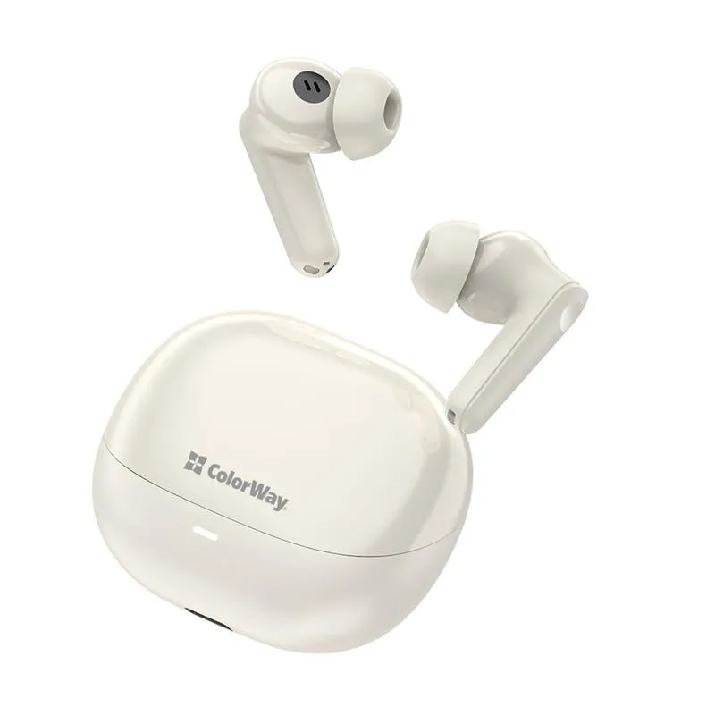 Bluetooth-гарнітура СolorWay Slim TWS-1 Earbuds Long Life Beige (CW-TWS1BE) - мініатюра 4