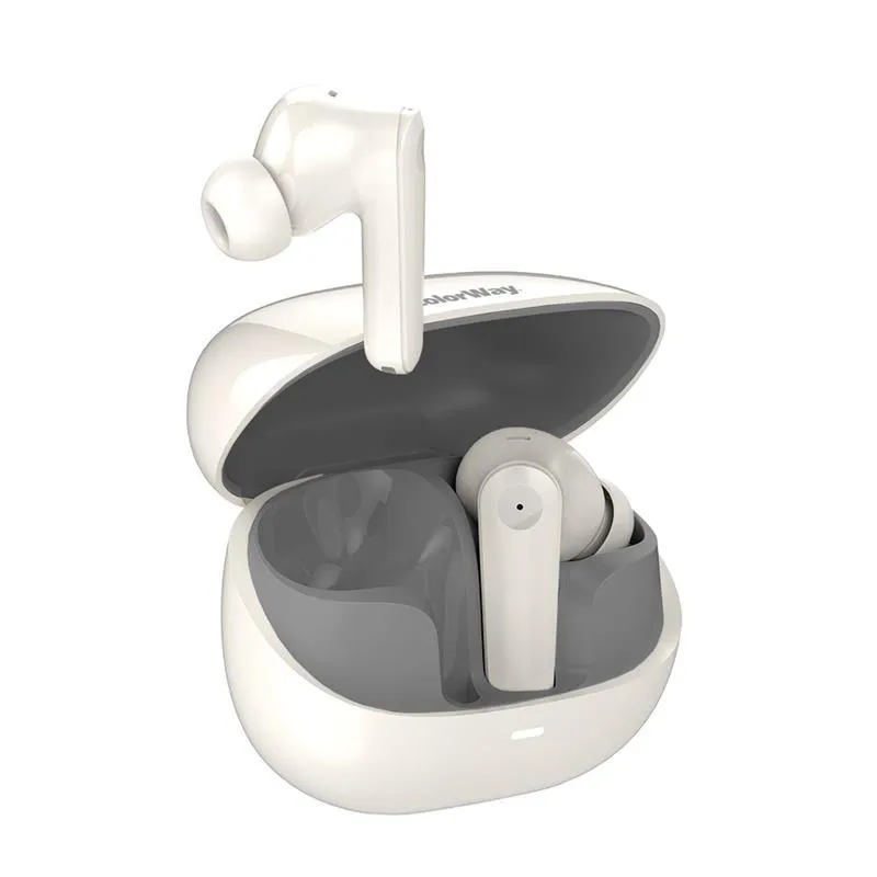 Bluetooth-гарнітура СolorWay Slim TWS-1 Earbuds Long Life Beige (CW-TWS1BE) - мініатюра 9