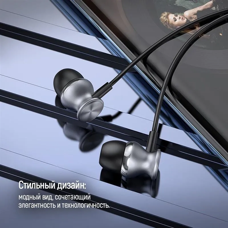 Гарнітура СolorWay 3.5 mm Wired Earphone UrbanBeat Black (CW-WD03BK) - мініатюра 6
