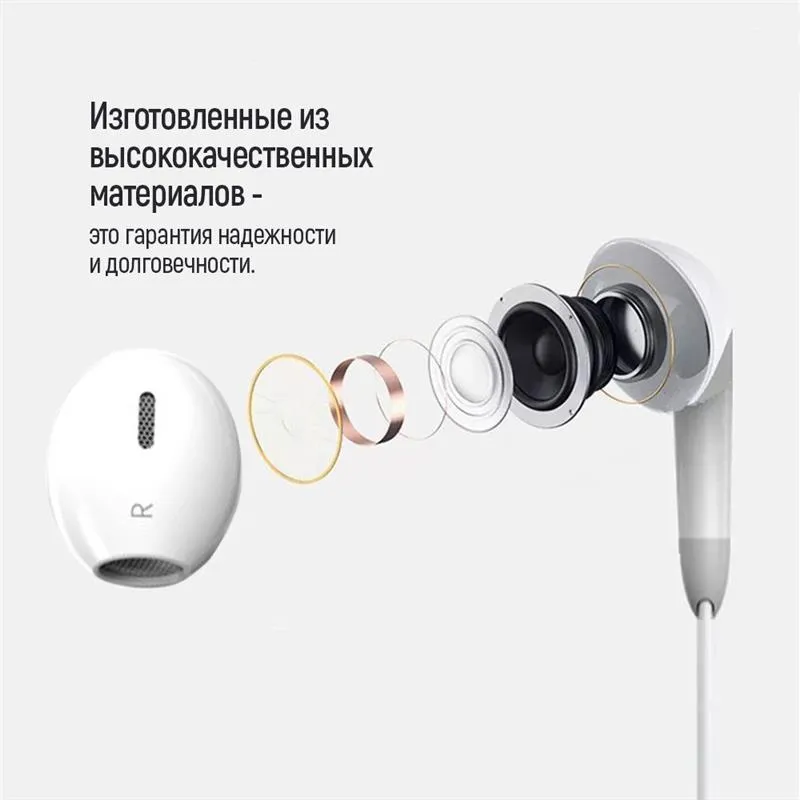 Гарнітура СolorWay 3.5 mm Wired Earphone Sound Wave White (CW-WD04WT) - мініатюра 4