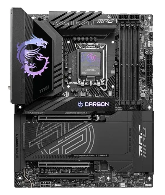 Материнська плата MSI MPG Z890 Carbon WiFi Socket 1851 - мініатюра 2