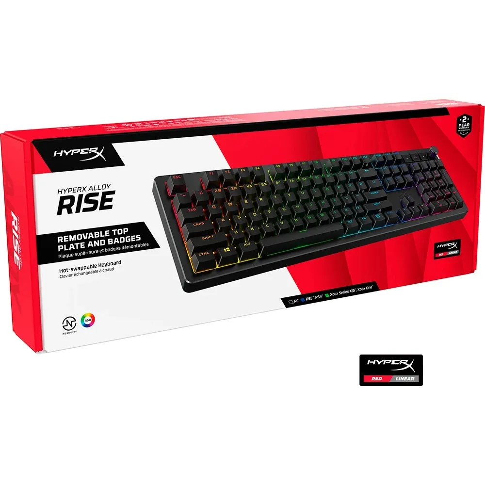 Клавіатура HyperX Alloy Rise PBT HX Red Black (7G7A3AA) - мініатюра 7